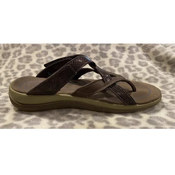 OrthoFeet Clio Women's Arch Support Comfort Sandal - Brown - Size 9 - Picture 5 of 13